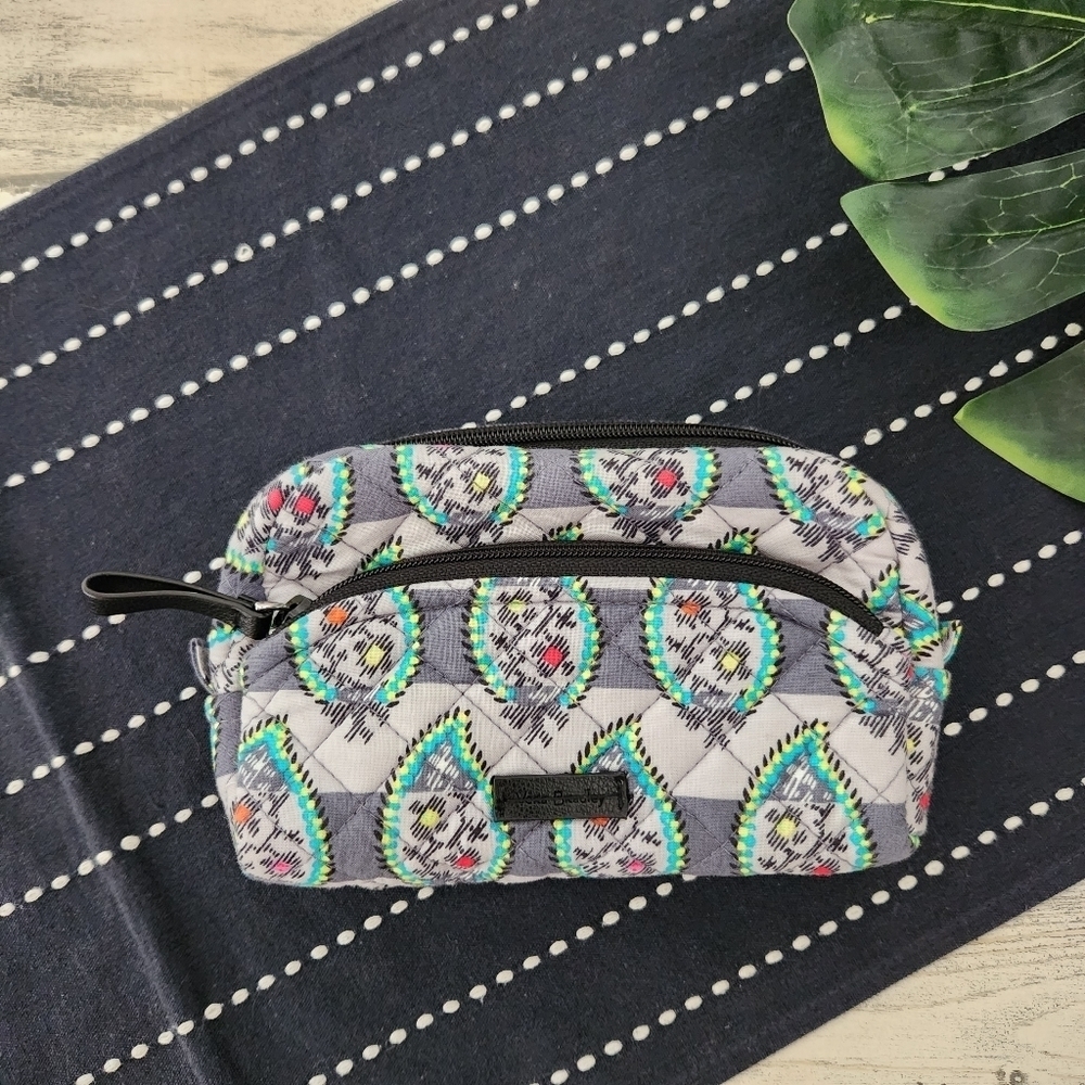 Vera Bradley Iconic Medium Cosmetic Bag In Paisley Stripe